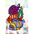 thumbnail image 2 of Beautiful Tropical Fish Sun Catcher - 5" - Brass Plated Metal Frame with Epoxy Resin Fill - Hook included, 2 of 3