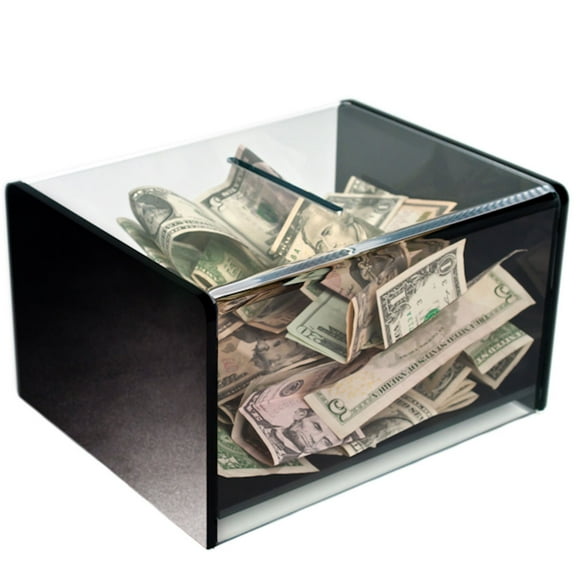 Clear Countertop Tip Box | Toke Box - 10W x 6H x 8D