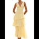 thumbnail image 1 of Vestidos de Dama de de Escalonada para Mujer, Vestidos de Noche Formales con Volantes, Largos y Plisados. Amarillo M, 1 of 10