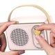 thumbnail image 4 of Altavoces estéreo inalámbricos retro, altavoces portátiles Bluetooth vintage con sonido potente, 4 of 7