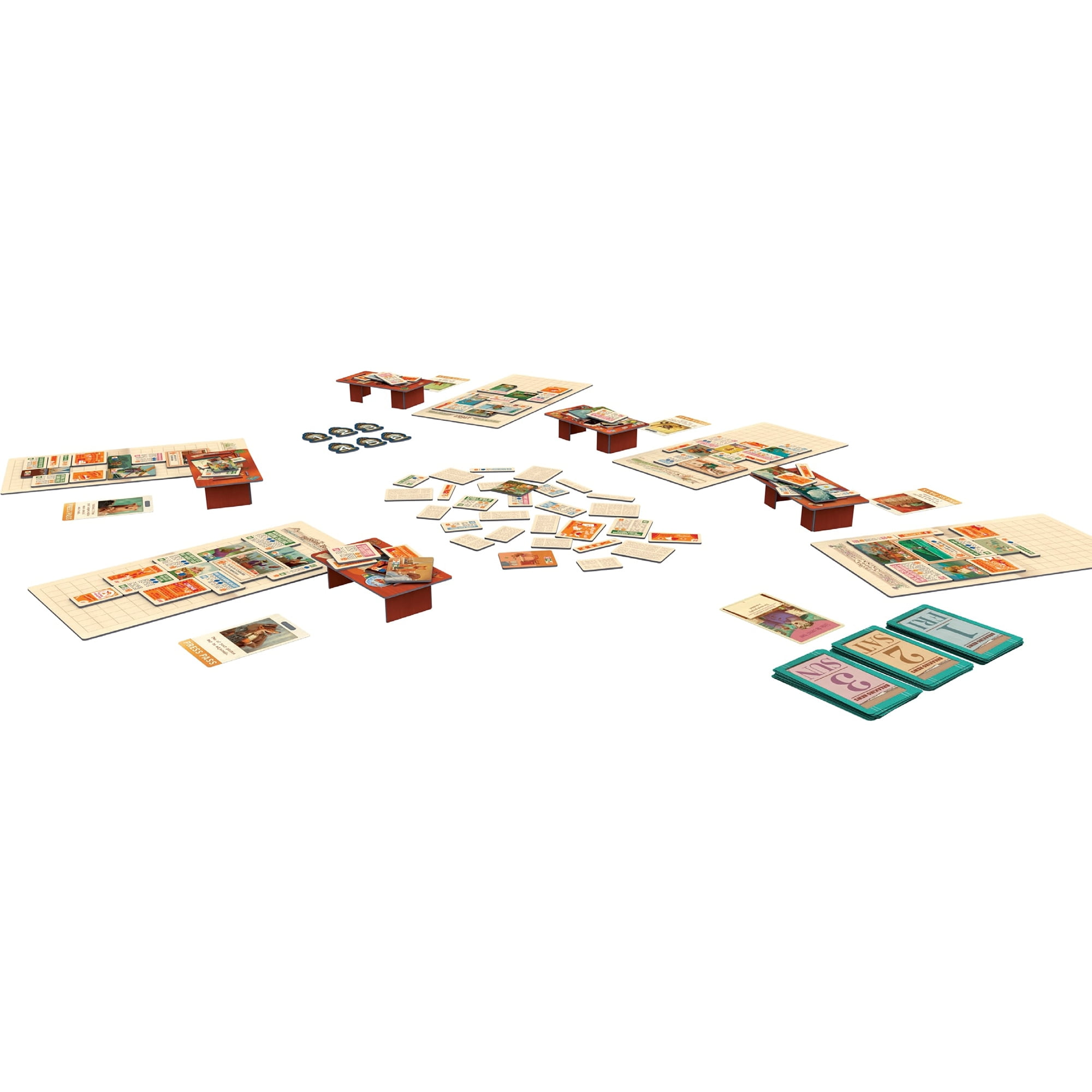 AEG: Fit to Print - Alderac Entertainment Group, Enjoy Relaxing Solo Puzzles Or Frenetic Action Up To 6 players, Tile Placement Board Game, Ages 10+, 1-6 Players
