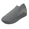 thumbnail image 4 of Chaussures de Marche à Enfiler à Talon Compensé Léopard pour Femmes, Confortables, en Maille Tissée Aérée, Plateforme, Mocassins, Espadrilles de Travail, 4 of 5