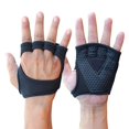 thumbnail image 1 of Guantes deportivos de fitness para mujer, antideslizantes, con protección de medio dedo, para entrenamiento, yoga, ejercicio, barra horizontal de hierro anticapullo, 1 of 6