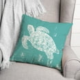 thumbnail image 3 of Creative Products Stamp Turtle Teal 18x18 Spun Poly Pillow, 3 of 3