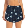 thumbnail image 2 of Rateoe Night Forest Wolf Printed 2 in 1 Women's Workout Shorts for Athletic Gym Running Shorts with Phone Pockets-Medium, 2 of 7