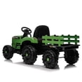 thumbnail image 4 of 24V 400W Ride on Tractor with Trailer, Powered Electric Tractor Toy W/Remote Control, 3 Speed Adjustable, Power Display, USB, MP3 , Bluetooth, LED Light, 4 of 7