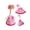 Hot Pink, variant on Porch Goose Dress, White Goose Outfit With Matching Hat, Pink Plaid Pattern, 1-Set For & Teenager Decoration (Or , Event, Photo Prop)