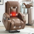 thumbnail image 6 of Power Lift Recliner Chair with Massage and Heat,Faux Leather Soft Chair with USB Charging&Cup Holders, Infinite Position Reclining,Heavy Duty 350 LBS Capacity, 6 of 10