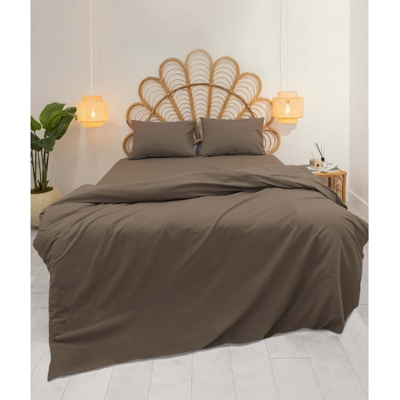 Koza Home Calmo Duvet Cover Set Brown Single 160x220 9559A Single