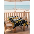 thumbnail image 2 of Outdoor Tablecloth with Umbrella Hole for Patio/Picnic/Party/Camping, Black Yellow Sunflower Waterproof Table Cloth Rectangle Table Cover Washable, Summer Botanical Farmhouse Floral (60"x 84"), 2 of 8