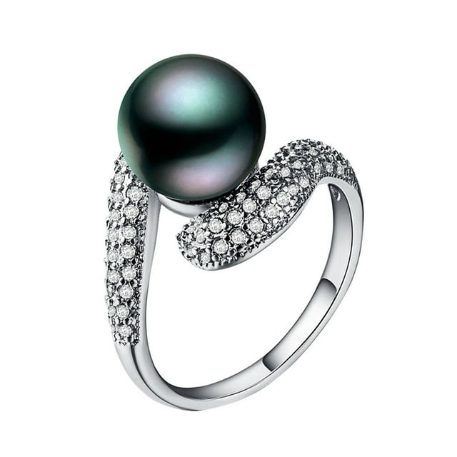 FUTUREORYY Anillo De Con Zirconia En Cobre Para Mujer Accesorio De