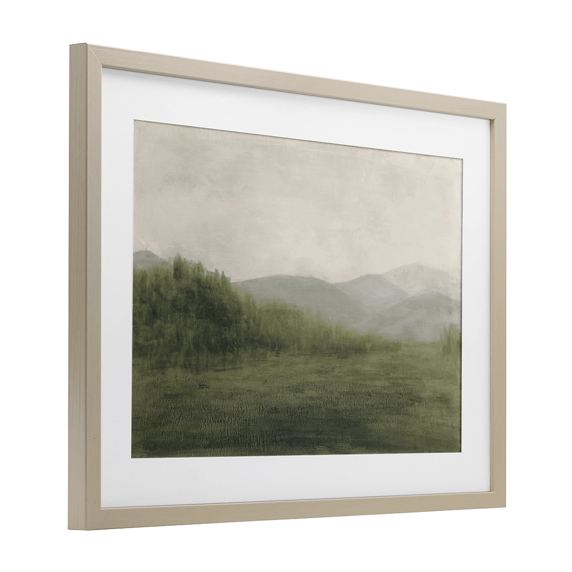 Stupell Industries Fog Green Countryside Birch Framed Print Under Glass, design by Walt Johnson