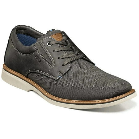 

Men s Nunn Bush Otto Knit Plain Toe Oxford Walking Shoes Gray Multi 84964-062