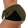 thumbnail image 3 of Gibobby Falda Shorts Mujer Pantalones deportivos altos Yoga para mujer Cintura ajustada hacia fuera Encaje Elástico Leggings Pantalones cortos casuales(Verde, XXL), 3 of 3