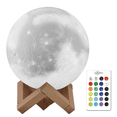 thumbnail image 2 of Ledeez LED White Moon Lamp with Wood Display Stand, Remote Controlled, 16 Colors, 4 Modes, 2 of 13