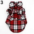 thumbnail image 5 of UDIYO Small Pet Dog Plaid Shirt Lapel Coat Cat Jacket Clothes Costume Top Apparel, 5 of 7