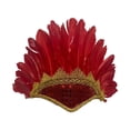 thumbnail image 4 of Tocado de plumas jinwen Sombrero indio de jefe americano rojo, 4 of 8