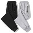 thumbnail image 2 of Pantalones de chándal deportivos para hombre, pantalón informal con cordón, cintura elástica, suave y cálido, con bolsillos y cremallera, sueltos, primavera y otoño, 2 of 5