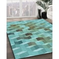 thumbnail image 3 of Ahgly Company Machine Washable Indoor Rectangle Transitional Green Area Rugs, 6' x 9', 3 of 7