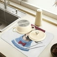 thumbnail image 2 of Yayeee Dish Drying Mat for Kitchen Counter 18" x 24" Microfiber Super Absorbent Coffee Decorative Pad, Gray Cute Dog Artist, 2 of 9