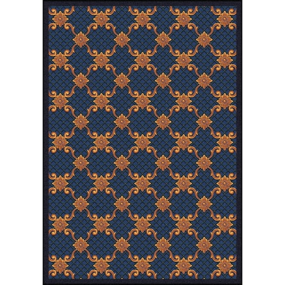 Any Day Matinee - Theater Area Rugs Queen Anne, 5'4" x 7'8", Teal