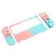 thumbnail image 4 of Funda protectora de silicona para consola de juegos con agarre ergonómico degradado para Switch OLED azul rosa, 4 of 10