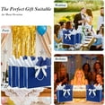 thumbnail image 3 of Premium Large Navy Blue Gift Bags With Handles 12.6x10 With Ribbons And Cards, 3 of 8