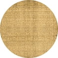 thumbnail image 1 of Ahgly Company Indoor Round Abstract Brown Contemporary Area Rugs, 3' Round, 1 of 4