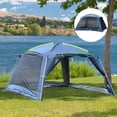 thumbnail image 2 of Outsunny 12' x 12' x 7' 5-8 Personnes Tente de Camping Extérieure Portable Abri Résistant à l'Eau Randonnée Pop Up Mesh Mur, 2 of 9