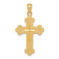 thumbnail image 1 of 14K Yellow Gold Budded Cross Pendant, 1 of 2