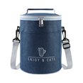thumbnail image 1 of Insulated Double Zipper Lunch Case Bag with Adjustable Shoulder Strap, 1 of 10