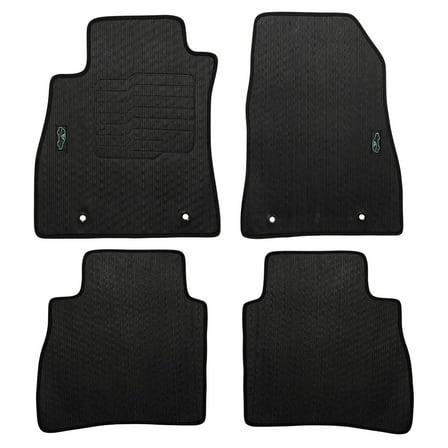 ecoMats Floor Mats for 2013 to 2019 Nissan Sentra with Safety Locks - All-Weather - Front and Rear - Black