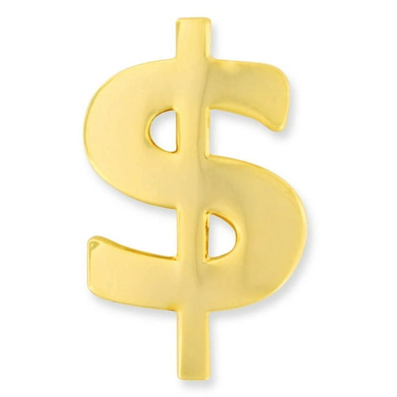 PinMart's Gold Plated Money Dollar Sign Symbol Lapel Pin