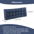 thumbnail image 2 of Bench Cushion for Indoor Furniture 46.5 x 19 inch Rectangle Bench Seat Cushion for Bay Window Entryway Bench Thick Textured Chair Cushion with Non-Slip Backing 1 Pack, Navy, 2 of 12