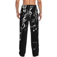 thumbnail image 3 of Goofa Falling Musical Pattern Printed Soft Pajama Pants for Men, Wide Leg Comfy Casual Lounge Yoga Pants-Small, 3 of 9