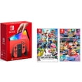 thumbnail image 1 of Consola Nintendo Switch OLED 64Gb Nintendo Mario Red Edition + juegos fisicos de Mario Kart 8 Deluxe y Super Smash Bros Ultimate Standard Edition, 1 of 2