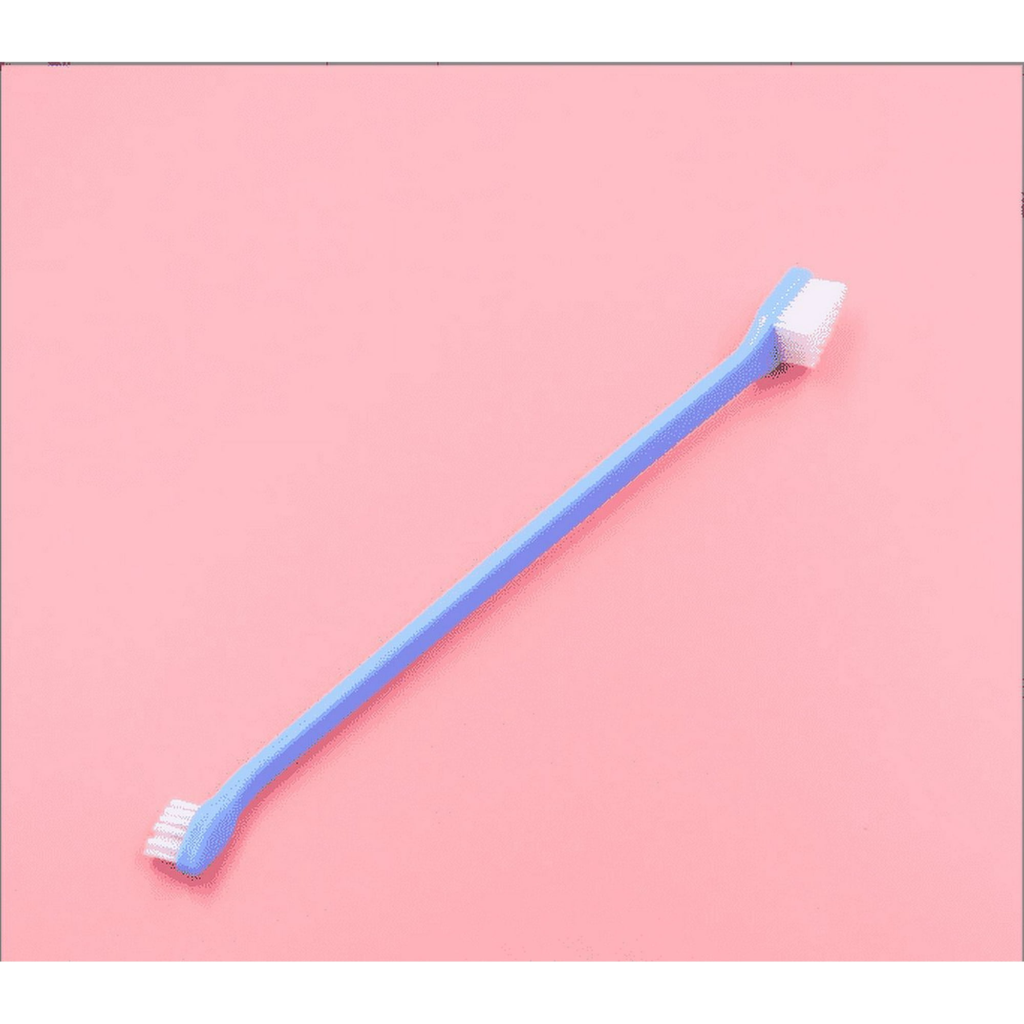 Dog Toothbrush Pack 2 Long Handled Dual Headed Toothbrush for Dog Dental Care Use Double Sided Pet Toothbrush Set Pet Finger Toothbrush with Dog Toothpaste Walmart