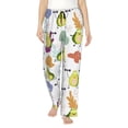 thumbnail image 2 of Lsque Orange Green Avocado Print Women's Pajama Pants, Lounge Pant - Comfortable Home Wear,Elastic Waistband, Stylish Design-X-Large, 2 of 9