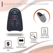 AlveyTech Keypad for 4 Key VR2 Joystick Controller - Pad for Drive, Golden, Jazzy, Merits, and Rascal Electric Mobility Power Chair with VR2 Controllers (RECPART1129 / MBZ00058 / P77909 / 503066)