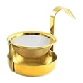 thumbnail image 4 of Rotating Tea Strainer Teaware Fine Mesh Portable for with Handle Party kitchen golden, 4 of 9