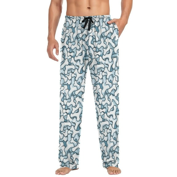 joogoo Men's Pajama Pants Dogs Bones Soft Long Sleep Lounge Pjs Bottoms L