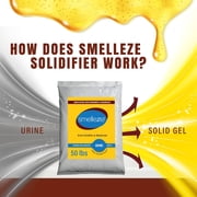 SMELLEZE Urine Solidifier and Odor Remover Powder 50lb Bag
