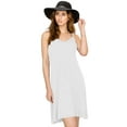 thumbnail image 3 of Made by Johnny Women's V-Neck Spaghetti Strap Tunic Short Dress S WHITE, 3 of 6