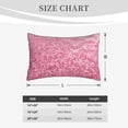 thumbnail image 4 of Zufioo Pink Glitter Print Double-sided Plush Pillow Cover,Decorative Pillow Protector without Pillow Core, Suitable for Sofa, Bedroom, Car-20"x30", 4 of 6