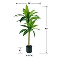 thumbnail image 7 of Mainstays Artificial Plant, Dracaena Artificial Plant, 3.3ft, Black Plastic Pot, 7 of 7