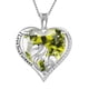 thumbnail image 1 of Juwaliy Collar de Corazón para Mujer para Madre Hija Hermana Dije de Piedra de Nacimiento de Peridoto Verde de Plata Esterlina 925 Joyería Regalo de Navidad Agosto Cumpleaños Día de la Madre, 1 of 7