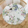 thumbnail image 4 of Floral Tablecloth, Wild Flower Table Cloth, Spring Summer Waterproof Wrinkle Free Tablecloth for Outdoor, Picnic, Camping, Patio, Party, Kitchen, Dining Room, Round 60 x 60 inch, 4 of 5