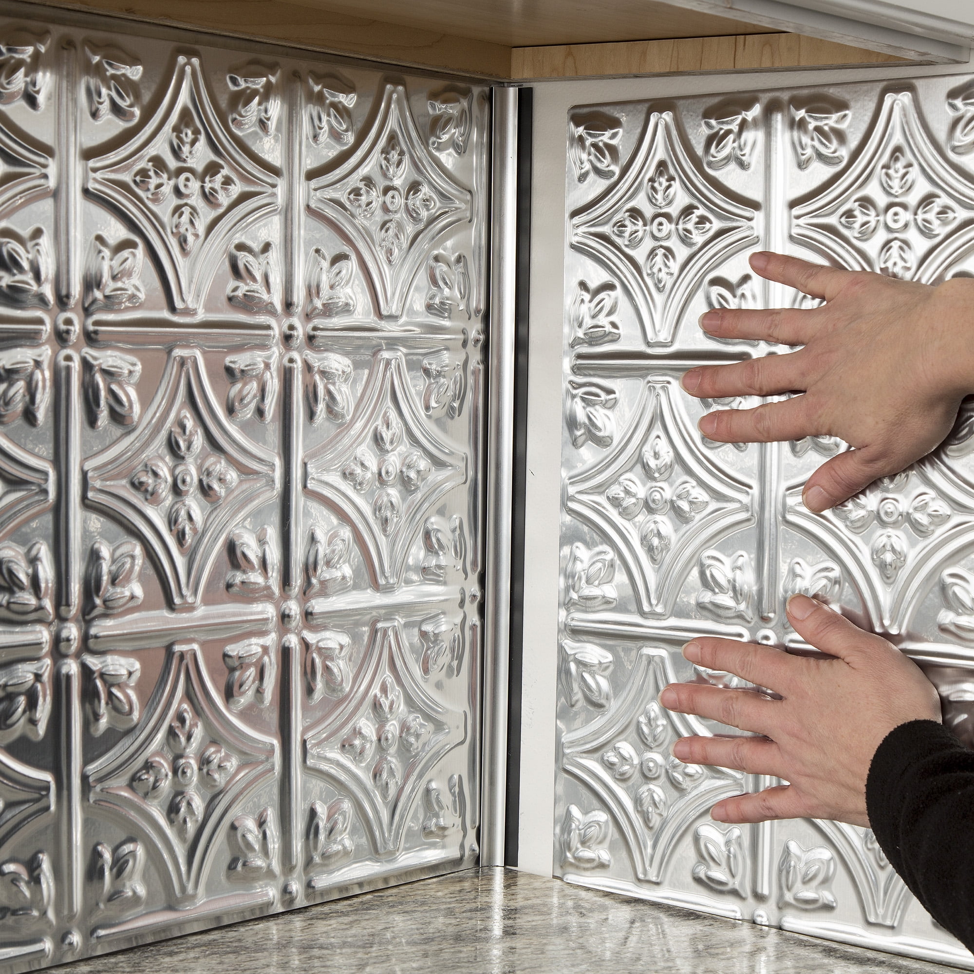 FASÄDE Large Profile Backsplash Accessory Kit in Brushed Aluminum