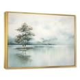 thumbnail image 2 of Designart "Tranquil Minimalistic Lake" Lakes Lakehouse Floater Framed Wall Art Prints, 2 of 5