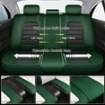 thumbnail image 4 of AFUNTIO Leather 5 Seat Covers for Toyota 99% Models,Car Seat Cushions Full Set,Waterproof Car Sit Protectors,Nonslip Interior Accessories(Black and Green), 4 of 6